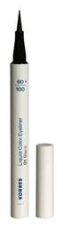 Korres Liquid Color Waterproof Στυλό Eye Liner 01 Black 1ml
