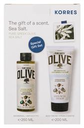Korres Pure Greek Olive Sea Salt Σετ Περιποίησης για Ενυδάτωση