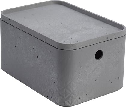 ΚΟΥΤΙ ΑΠΟΘΗΚΕΥΣΗΣ CURVER KETER BETON HALF CUBE ΠΛΑΣΤΙΚΟ 4L - 24X17X13CM από το Plus4u