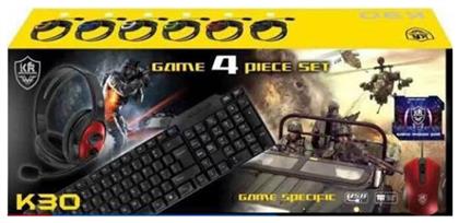 KR Game Set K30 Σετ Gaming Πληκτρολόγιο & Ποντίκι (Αγγλικό US)