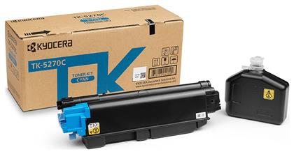 Kyocera TK-5270C Γνήσιο Toner Laser Εκτυπωτή Κυανό 6000 Σελίδων (1T02TVCNL0)