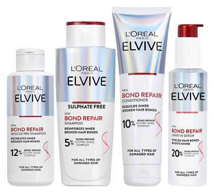 L'Oreal Paris Elvive Bond Repair Σετ Περιποίησης Μαλλιών για Αναδόμηση & Θρέψη 4τμχ