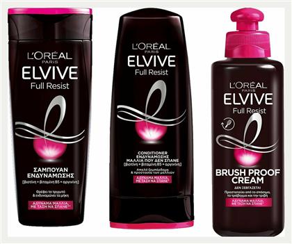 L'Oreal Paris Elvive Full Resist Σετ Περιποίησης Μαλλιών για Αναδόμηση & Θρέψη 3τμχ