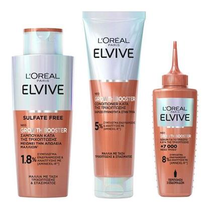 L'Oreal Paris Elvive Growth Booster Σετ Περιποίησης Μαλλιών κατά της Τριχόπτωσης 3τμχ