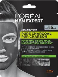 L'Oreal Paris Men Expert Pure Charcoal Purifying Μαύρη Μάσκα Προσώπου για Καθαρισμό 30gr από το e-Fresh