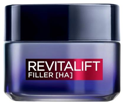 L'Oreal Paris Revitalift Filler Renew Κρέμα Προσώπου Νυκτός για Ενυδάτωση & Αντιγήρανση με Υαλουρονικό Οξύ 50ml