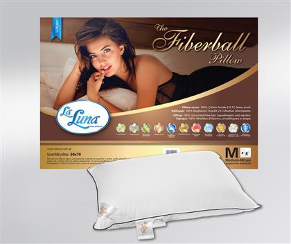 La Luna Fiberball Firm Μαξιλάρι Ύπνου Σιλικόνης Σκληρό 50x70cm