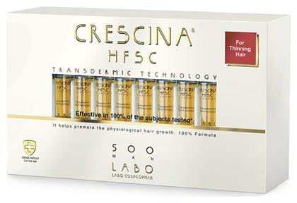 Labo Crescina HFSC 100% 500 Man Αμπούλες Μαλλιών Αναδόμησης για Άνδρες 20x3.5ml