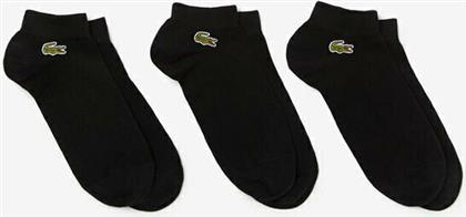 Lacoste Ανδρικές Μονόχρωμες Κάλτσες Μαύρες 3Pack από το Notos