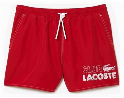 Lacoste Ανδρικό Μαγιό Σορτς Κόκκινο