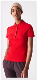 Lacoste Stretch Γυναικεία Polo Μπλούζα Κοντομάνικη Κόκκινη από το Z-mall