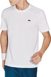 Lacoste Technical Jersey Αθλητικό Ανδρικό T-shirt Λευκό Μονόχρωμο από το Cosmos Sport