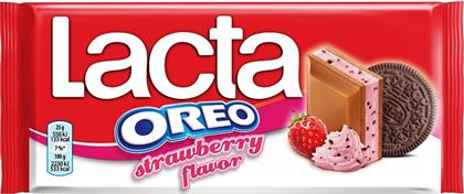 Lacta Oreo Σοκολάτα Γάλακτος Strawberry Flavor 105gr