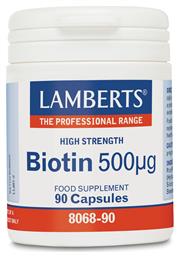 Lamberts Biotin Βιταμίνη 500mcg 90 κάψουλες