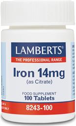 Lamberts Iron 14mg (Citrate) 100 ταμπλέτες από το Pharm24