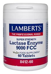 Lamberts Lactase Enzyme 9000 FCC χωρίς Γλουτένη 350mg 60 ταμπλέτες