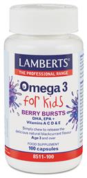 Lamberts Omega 3 For Kids Berry Bursts Ιχθυέλαιο 100 κάψουλες