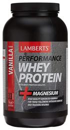 Lamberts Performance Whey Protein & Magnesium Πρωτεΐνη Ορού Γάλακτος με Γεύση Βανίλια 1kg