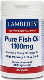 Lamberts Maximum Strength Pure Fish Oil Ιχθυέλαιο 1100mg 60 κάψουλες
