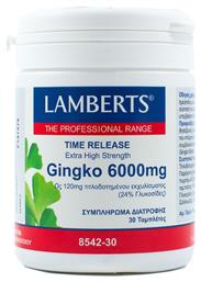 Lamberts Time Release Ginkgo 30 ταμπλέτες