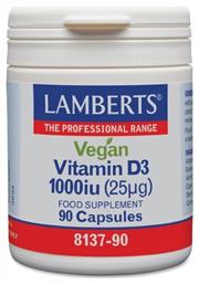 Lamberts Vegan Vitamin D3 Βιταμίνη 1000iu 90 κάψουλες