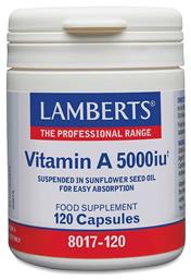 Lamberts Vitamin A Βιταμίνη 5000iu 120 κάψουλες