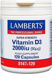 Lamberts Vitamin D3 Βιταμίνη για Ανοσοποιητικό 2000iu 120 κάψουλες