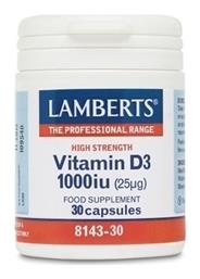 Lamberts Vitamin D3 Βιταμίνη 1000iu 30 κάψουλες