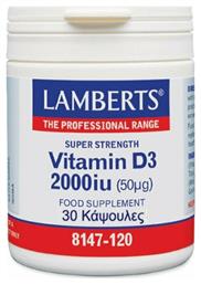 Lamberts Vitamin D3 Βιταμίνη 2000iu 30 κάψουλες