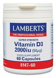 Lamberts Vitamin D3 Βιταμίνη 2000iu 60 κάψουλες