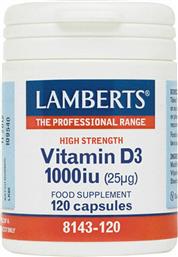 Lamberts Vitamin D3 Βιταμίνη για Ανοσοποιητικό 1000iu 120 κάψουλες