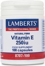 Lamberts Vitamin E 250 IU 100 κάψουλες από το Pharm24
