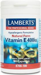 Lamberts Vitamin E Βιταμίνη για Αντιοξειδωτικό 400iu 180 κάψουλες από το Pharm24