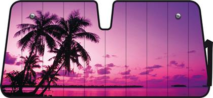 Lampa Ηλιοπροστασία Παρμπρίζ Αυτοκινήτου Εσωτερική με Βεντούζα Premium Palm Beach Sunset 147x68εκ. από το Plus4u