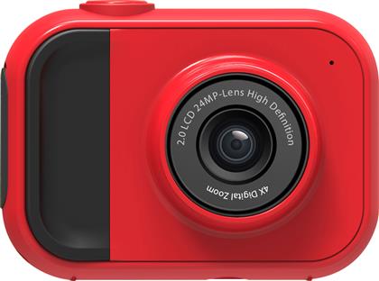 Lamtech 2in1 Action Camera Full HD (1080p) Υποβρύχια (με Θήκη) Κόκκινη με Οθόνη 2''