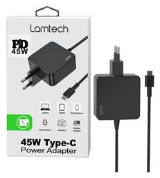 Lamtech USB-C Φορτιστής Laptop 45W με Αντάπτορα Τροφοδοσίας