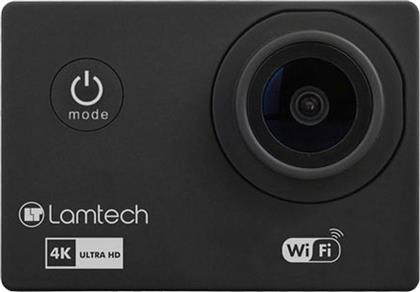 Lamtech LAM021165 Action Camera 4K Ultra HD Υποβρύχια (με Θήκη) με WiFi Μαύρη με Οθόνη 2'' από το Media Markt