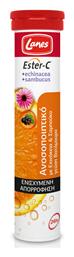 Lanes Ester-C Echinacea & Sambucus Βιταμίνη 500mg Πορτοκάλι 20 αναβράζοντα δισκία