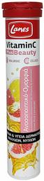 Lanes Vitamin C Plus Beauty Βιταμίνη 500mg Pink Lemonade 20 αναβράζοντα δισκία