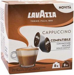 Lavazza Κάψουλες Cappuccino Compatibile Συμβατές με Μηχανή Dolce Gusto 16caps