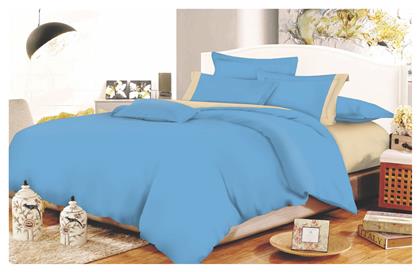 Le Blanc Διπλή 200x240 Cotton Line Sky Blue - Beige