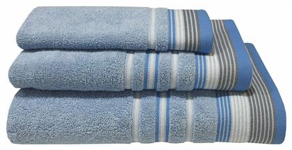 Le Blanc Πετσέτα Χεριών Satin Stripe 30x50εκ. Light Blue Βάρους 450gr/m²