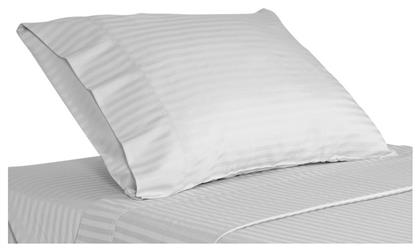 Le Blanc Satin Stripe 1cm Μαξιλαροθήκη Ξενοδοχείου από 100% Βαμβάκι 55x75εκ.