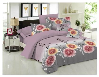 Le Blanc Σετ Σεντόνια Υπέρδιπλα 240x270εκ. Chrysanthemum Lilac από το Katoikein