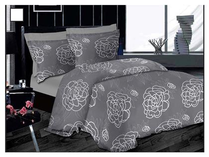 Le Blanc Σετ Σεντόνια Μονά με Λάστιχο 100x200x33 Night Lotus Grey