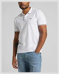 Lee Ανδρικό T-shirt Polo Λευκό