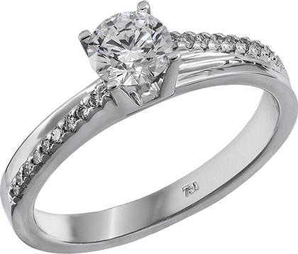 Λευκόχρυσο δαχτυλίδι 18Κ με διαμάντια 011590 011590 Χρυσός 18 Καράτια από το Kosmima24
