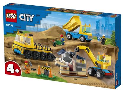 Lego City Construction Trucks and Wrecking Ball Crane για 4+ ετών