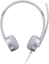Lenovo 100 Stereo On Ear Multimedia Ακουστικά με μικροφωνο και σύνδεση 3.5mm Jack σε Λευκό χρώμα