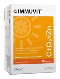 Leriva Pharma Immuvit C+D3+Zn Πολυβιταμίνη 30 κάψουλες